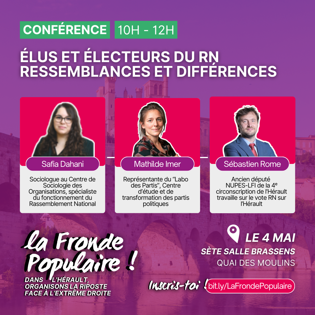 Conférence “Élu·es et électeur·rices du RN : ressemblances et différences”