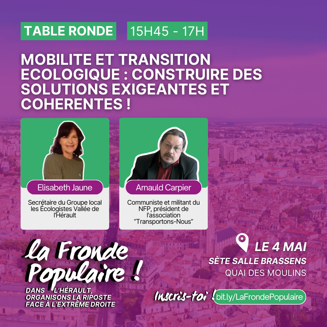 Mobilité et transition écologique : construire des solutions exigeantes et cohérentes !